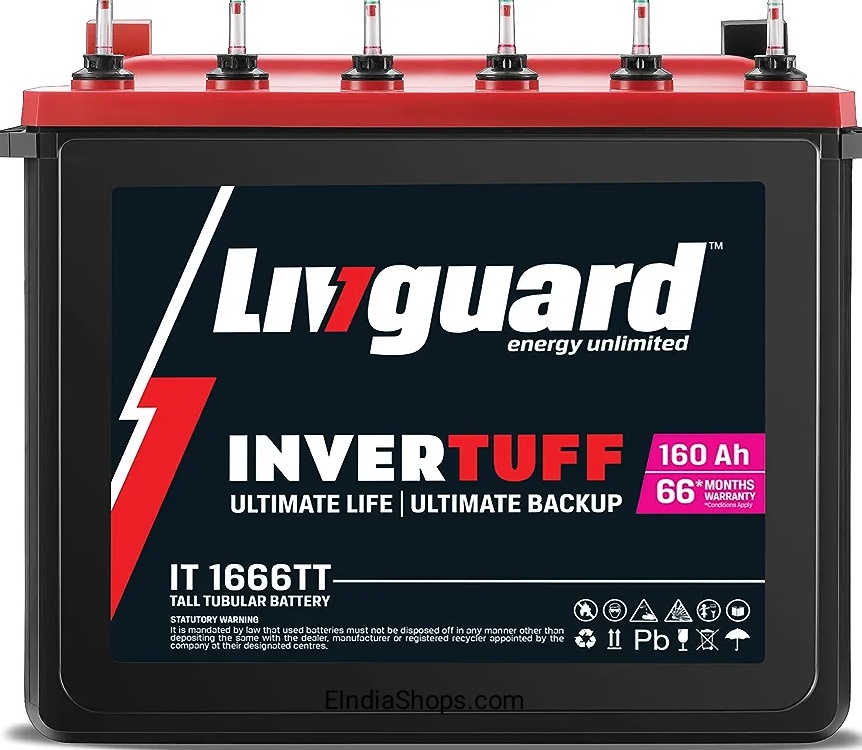 लिवगार्ड 160Ah रिसाइक्लेबल टॉल ट्यूबलर बैटरी